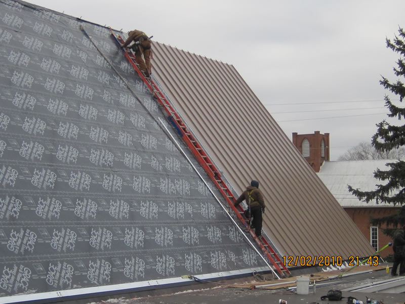 St. Lukes church Standing seam metal installed over 4 inches of polyisocyanurate insulation.jpg